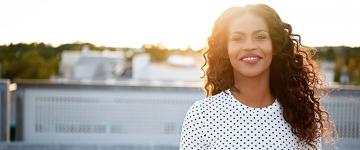 A smiling woman